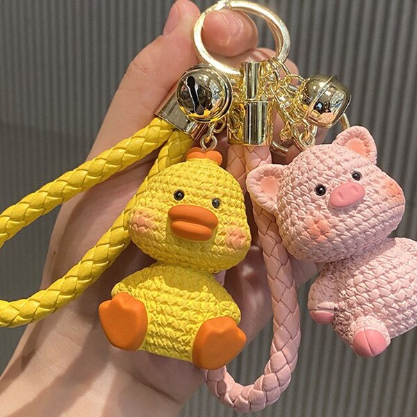 Porte-clés en plastique potelé de dessin animé mignon. Porte-clés cochon mignon, porte-clés décoratif. Magasin de porte-clés.