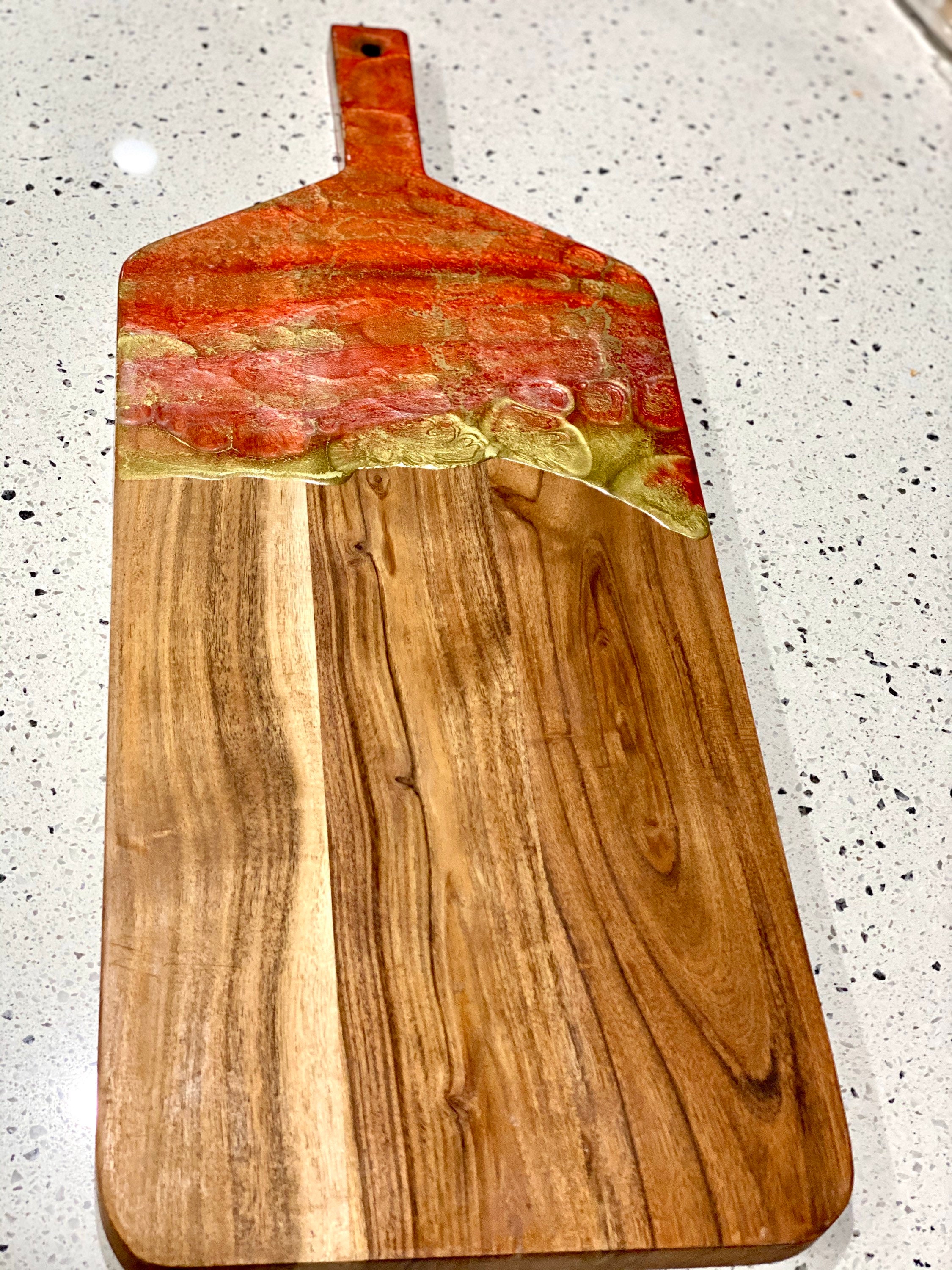 Resin Cheese Board Resin Chopping board Wood Serving Etsy