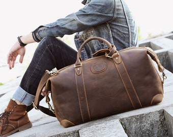 Personalized travel bag, Men's duffle bag, Weekend bag, Groomsmen gift personalized, Holdall bag, Carry on luggage, Christmas gift