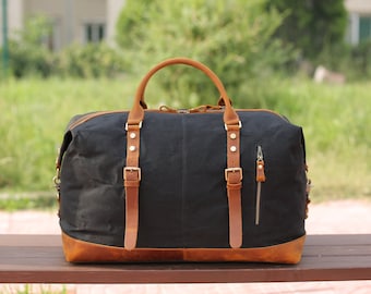 Propuesta para padrinos de boda, Bolsa de fin de semana personalizada, Bolsa de lona encerada, Bolsa de viaje para hombre, Bolsa de equipaje, Bolsa de lona, Regalo único para hombre