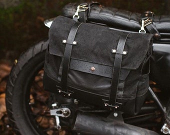 vintage motorcycle panniers