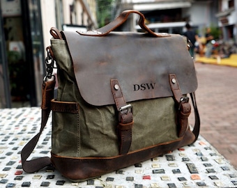 Leather Messenger Bag Messenger Work Bag Men Satchel Bag 