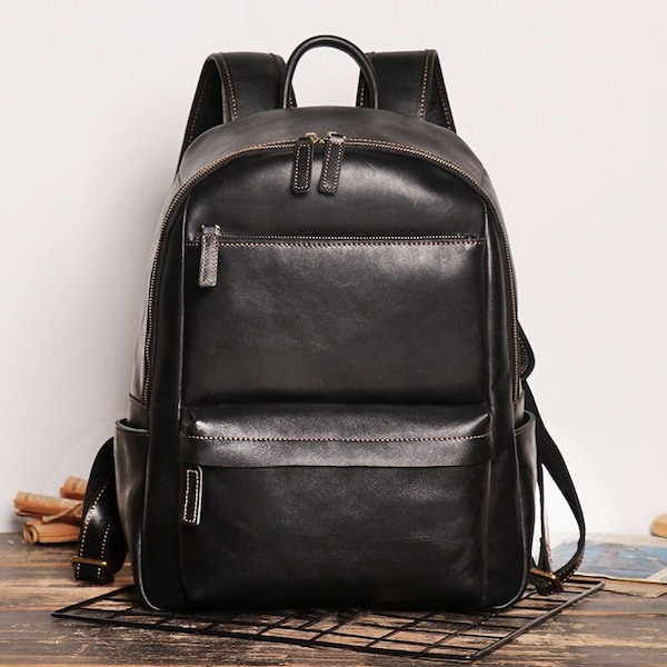 Leather Backpack - Etsy