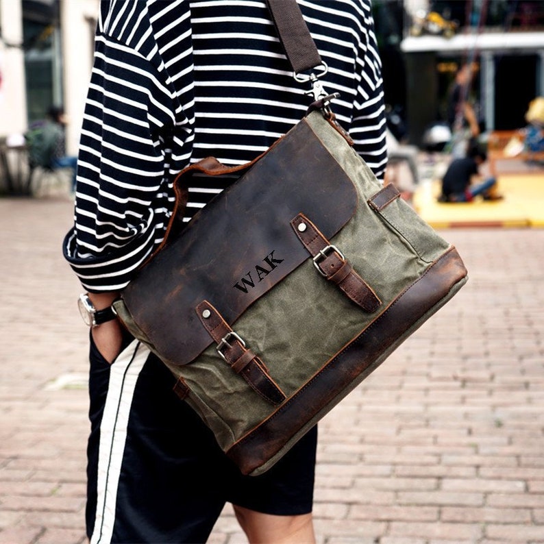 mens canvas briefcase bag