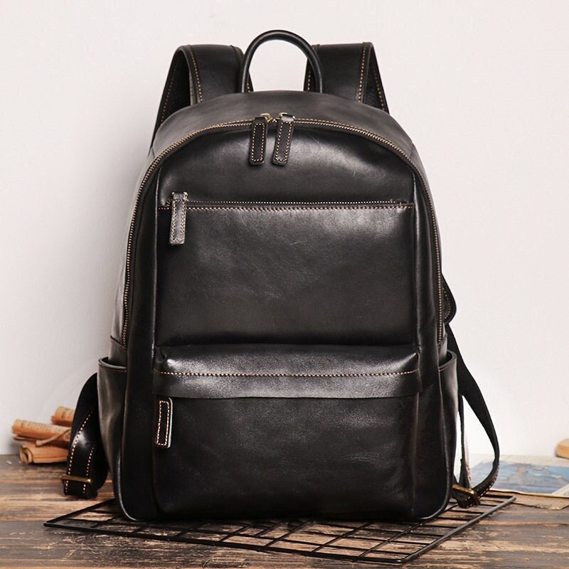 Genuine Leather Gray Unisex Casual Canvas Backpack, only $66.99!