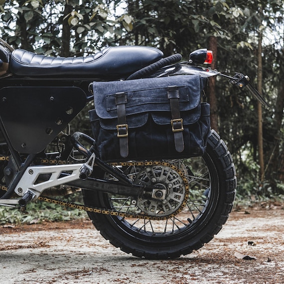 Personalized Motorcycle Bag Waterproof Saddle Bag Bicycle Bag Waxed Canvas Saddle Panniers Canvas Bag for Bicycle Bike Accessories Etsy UK