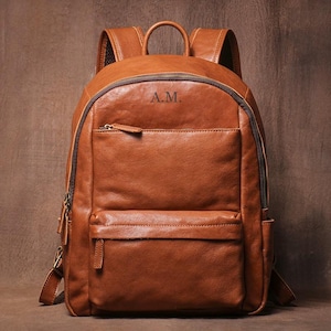 Custom Backpack Rucksack, Personalized Leather Backpack, Daily Backpack Bag, Teacher Backpack, Leather Backpack Purse, Backpack for Laptop