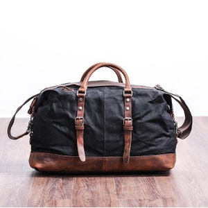 Personalized Waxed Canvas Duffel Bag Carry-on Bag Luggage - Etsy