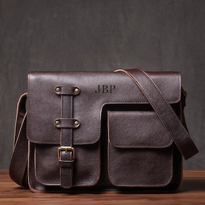 Personalisierte Crossbody Bag Leder Satchel Schulter Messenger Bag Herren Crossbody Bag Leder Handmade Office Bag Weihnachtsgeschenke