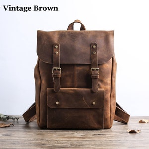 Handmade Full Grain Leather School Backpack Travel Backpack - Etsy