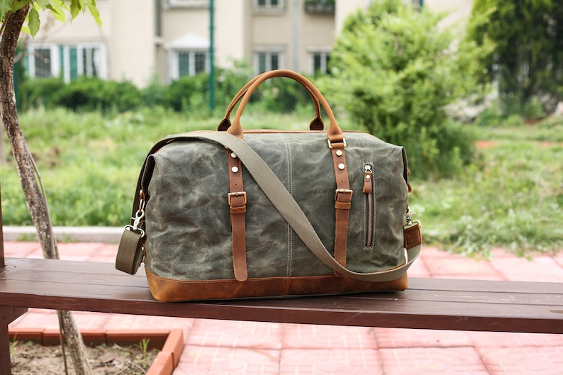 Personalized Mens Travel Bag Set Groomsmen Gift Canvas and Etsy