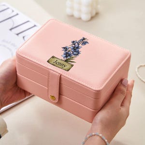 Jewelry Box for Women/Girls, Personalized Bridesmaid Gifts, Travel Jewelry Organizer Box, Jewelry Storage Case, Jewellery Box Earring Holder