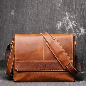 Sac besace en cuir pour homme, sac en cuir personnalisé pour homme, besace personnalisée pour homme, sacoche en cuir pour homme