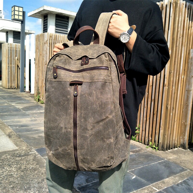 Waxed Canvas Travel Backpack at L.L. Bean