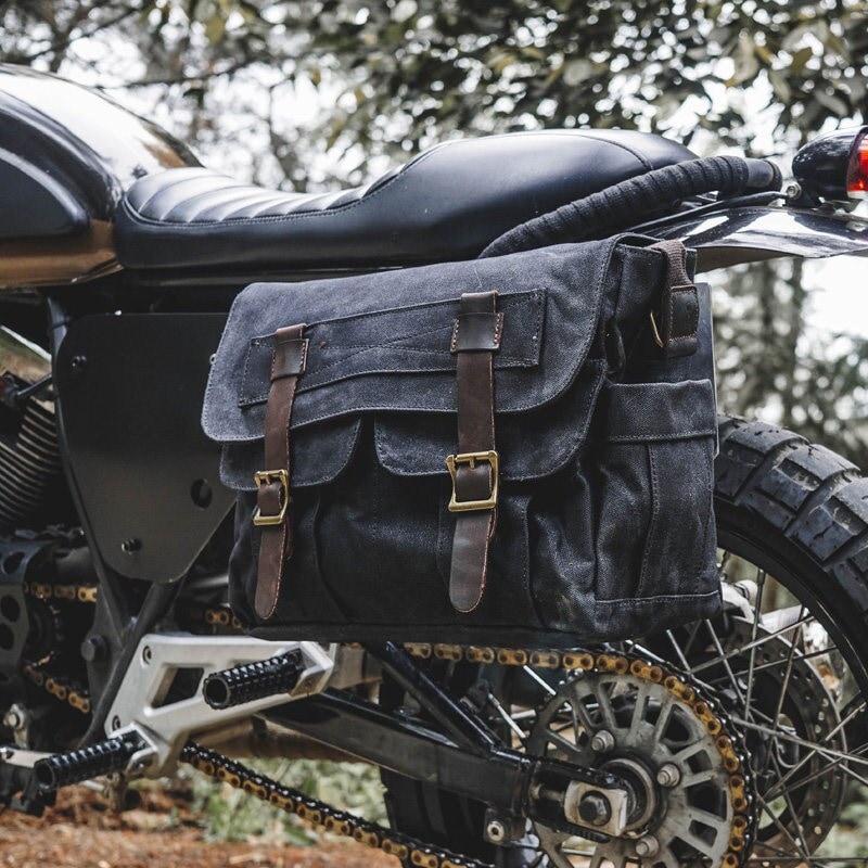 Canvas motorcycle panniers discount