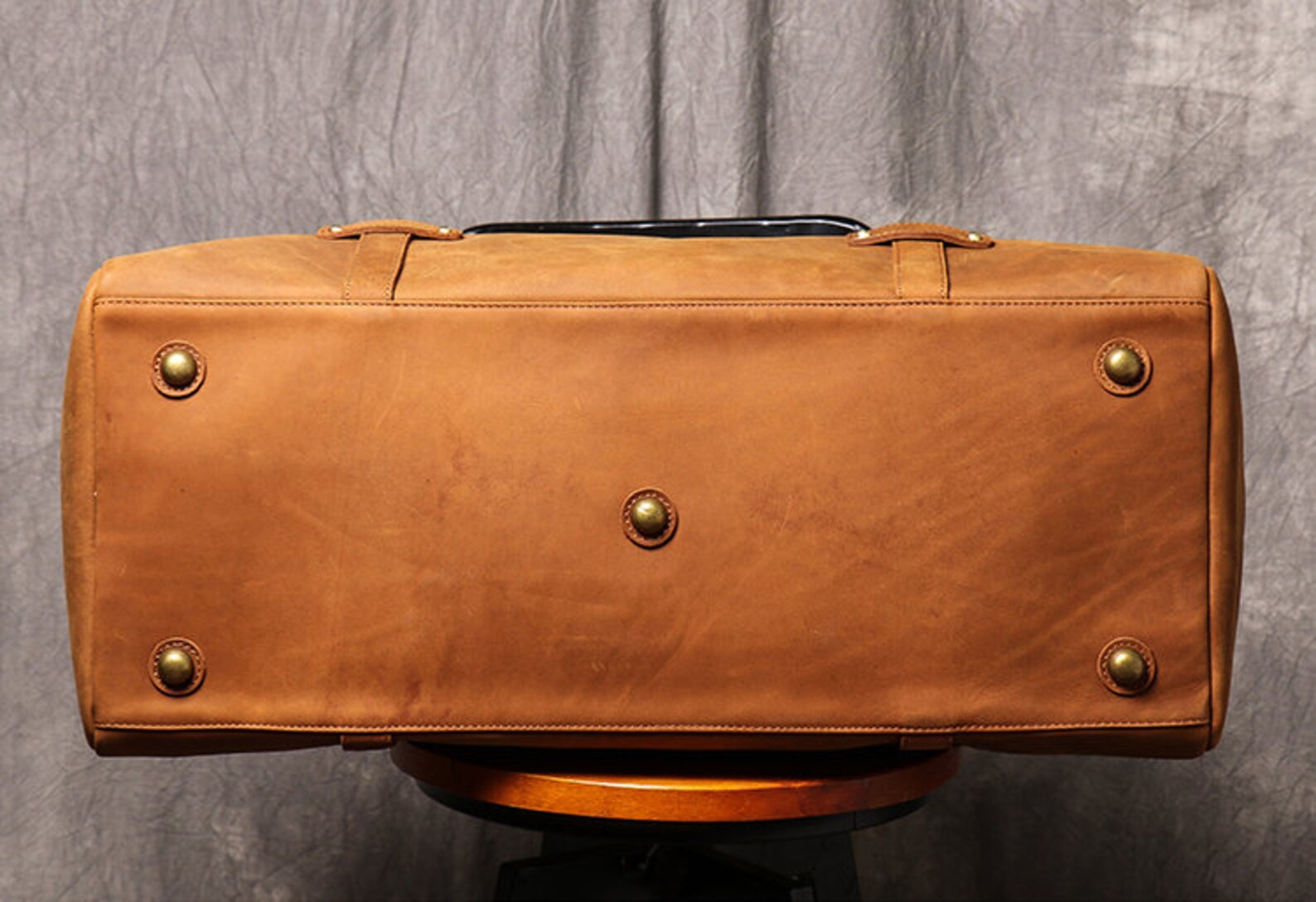 Handmade Full Grain Leather Duffle Bag Men's Overnight Etsy