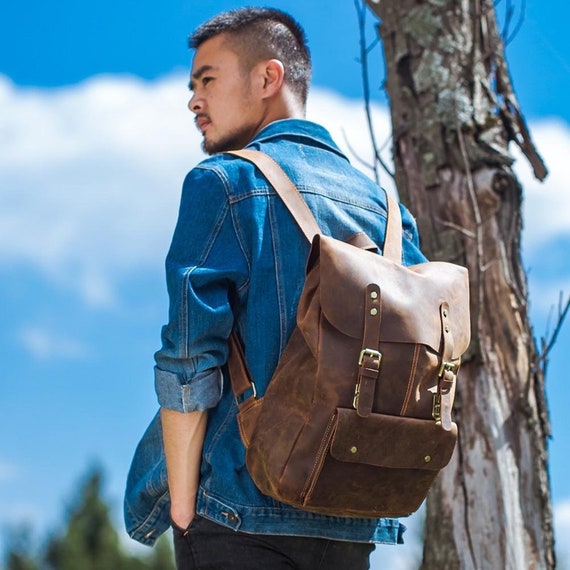backpack purse leather backpack women BOYATU for Fashion Design Ladies Shoulder Bag | Full-Grain Leather | Work Commuter | RFID Pocket Height x 12 in hat_gender::Adult U.S. Army Tango Tactical 1920-2Xss:Size 8/0 8 pack
