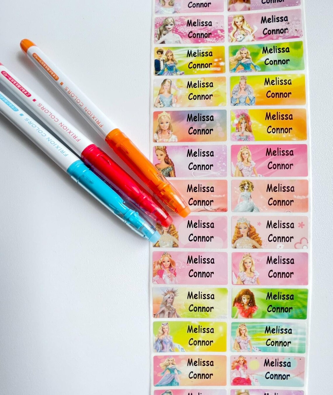 Barbie Doll Waterproof Sticker Name Label Etsy