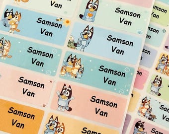 Brueyy Dog Waterproof Personalise Sticker Name Label