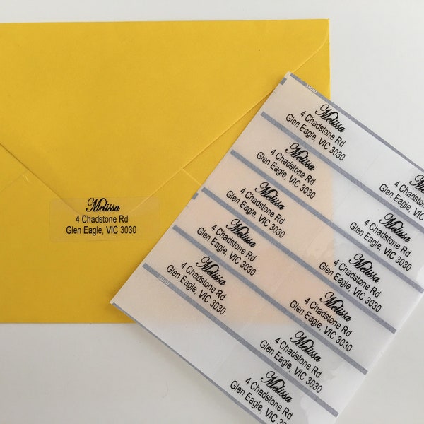 Personalisierte klare Adressaufkleber: Individuelles Briefpapier