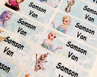 Frozen Waterproof Personalised Sticker Name Label