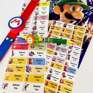 Mario S. Personalize o nome do adesivo etiqueta à prova d'água
