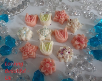 Handmade Flower Wax Melts: Highly Scented, Vegan Friendly (6 melts)