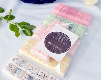 Wax Melts Snap Bars, Natural, Handmade, Highly Scented 60+ Fragrances, Vegan Friendly, Animal Cruelty Free
