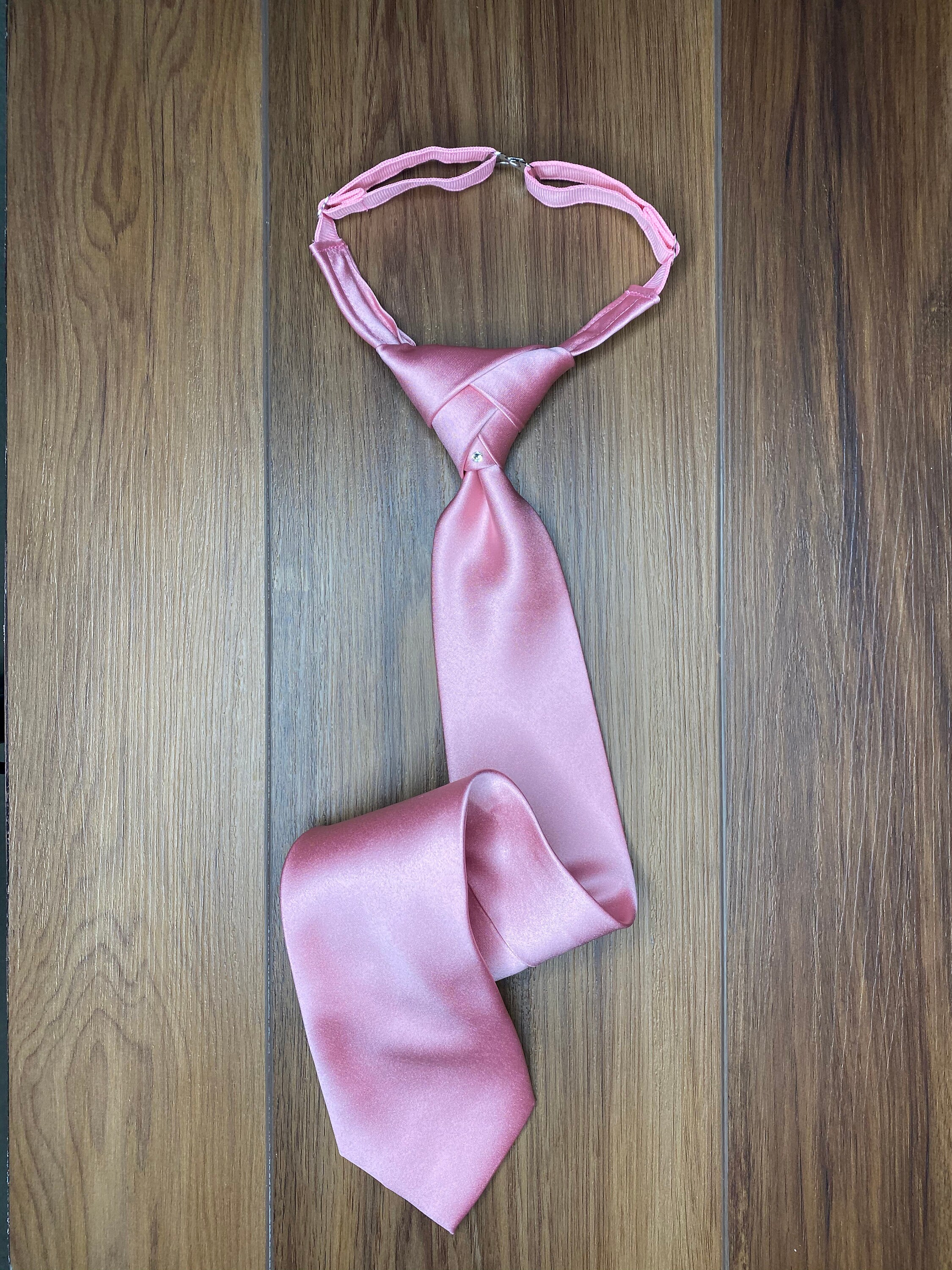 The Eldredge Knot Pre Tied Necktie Hot Pink Etsy