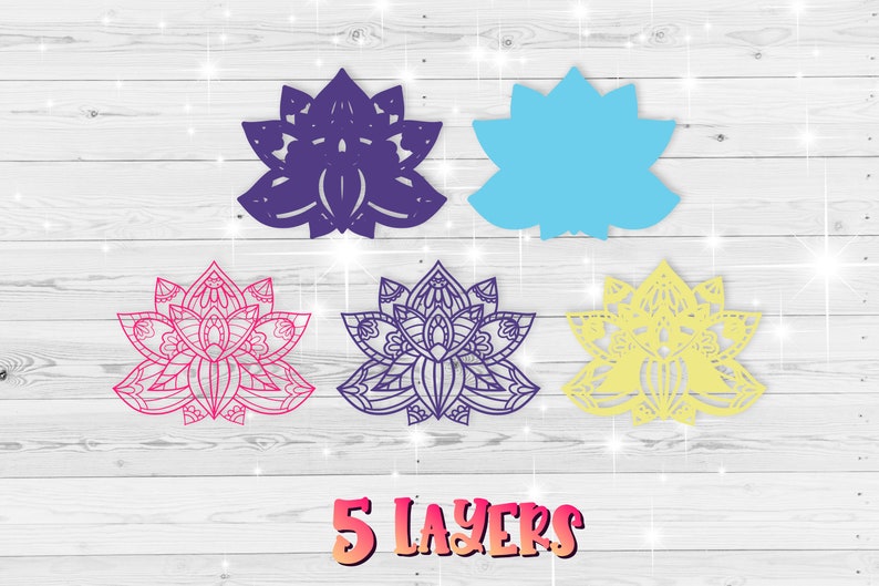 Download 3D Lotus Mandala SVG flower for cricut Layered Flowers ...