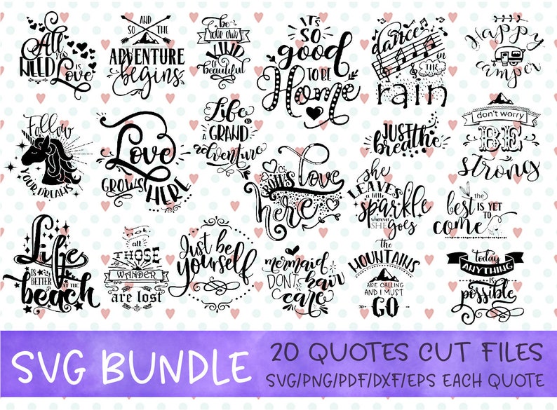 Download SVG Bundle Quote Inspirational Cut File Deal Cut Files for | Etsy