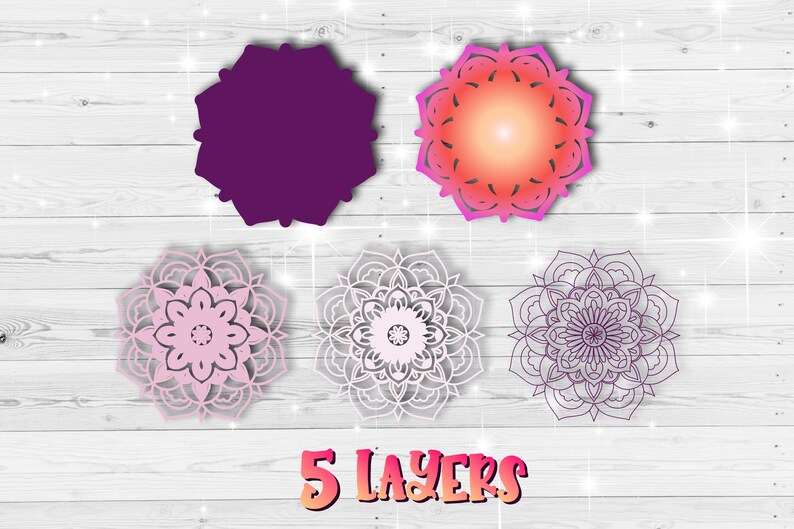 Download 3D Mandala SVG flower files for cricut Layered Flowers ...