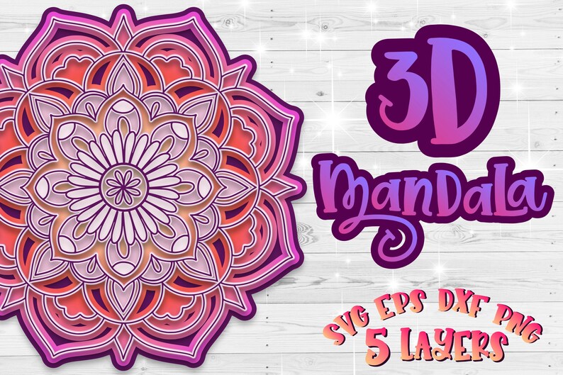 3D Mandala SVG flower files for cricut Layered Flowers ...