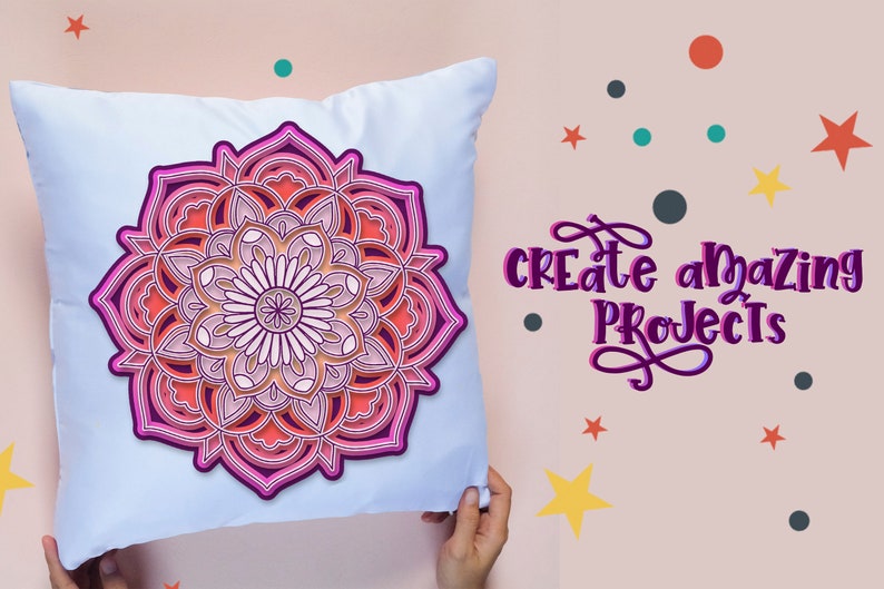 Download 3D Mandala SVG flower files for cricut Layered Flowers Summer | Etsy