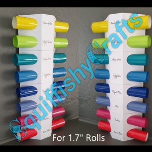 Transparent 12 Compartments Vinyl Roll Holder Vinyl Storage