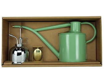 Haws watering can and nickel sprayer set - The Rowley Ripple - Two Pint Sage