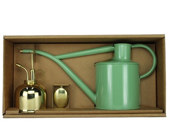 Haws watering can and brass plant sprayer set - The Rowley Ripple - Two Pint Sage