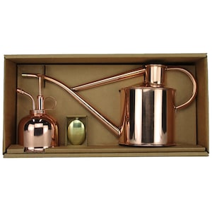 Haws copper watering can and copper plant sprayer set - The Rowley Ripple - Two Pint copper