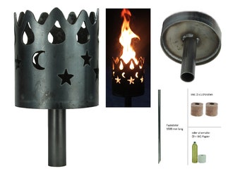 Timeless torch - set M+S with handle and fuel