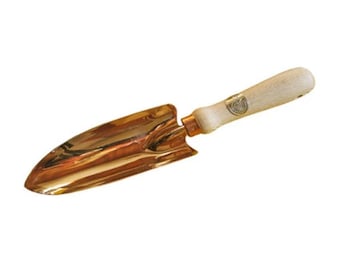 PKS Kupfer Handschaufel “Musca” mittelbreit Blumenschaufel Gartenschaufel Blumenkelle Gartenkelle copper garden tool trowel