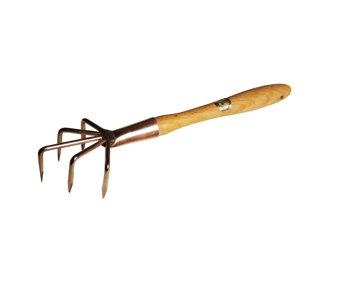 PKS Solid Copper Garden Tool “lyra” Hand Rake Electroculture Gardening ...