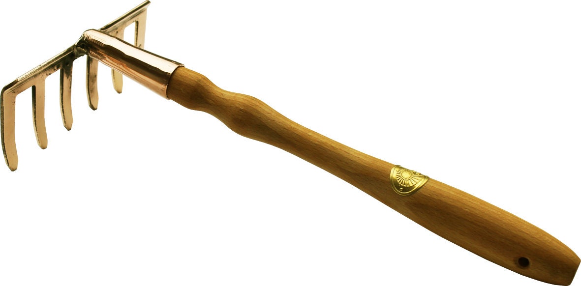 PKS Solid Copper Garden Tool “atik” Hand Rake Electroculture Gardening ...