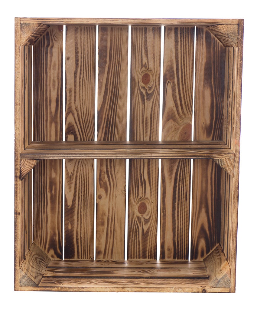 Schönes Bücherregal aus Holz in geflammter Optik mit einem | Etsy