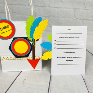 Gift bags invitation card set archery goodie bags children's birthday birthday party happy birthday kids party invitation card image 5