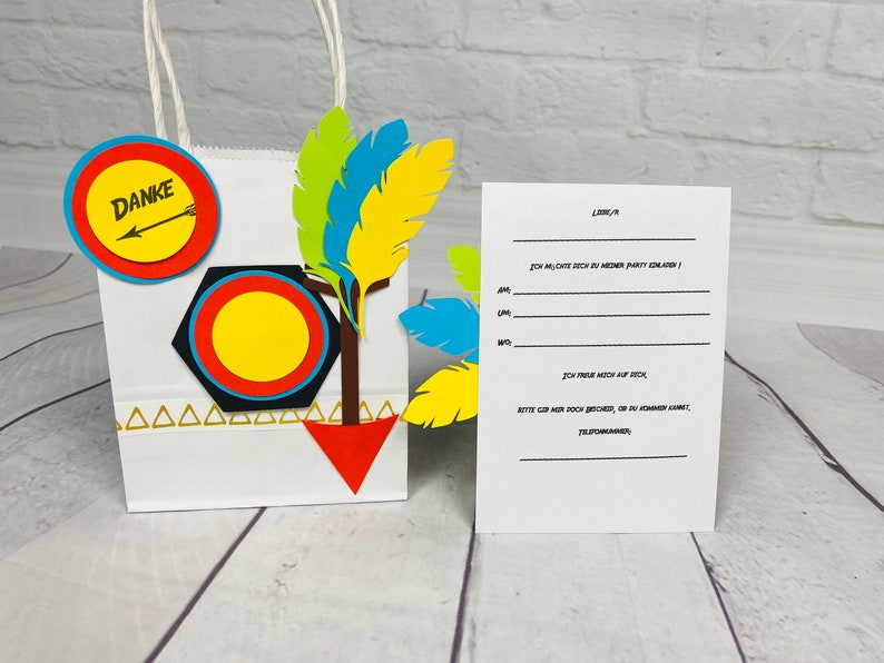 Gift bags invitation card set archery goodie bags children's birthday birthday party happy birthday kids party invitation card image 5