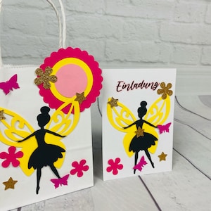 Gastgeschenk Einladungskarte Feen & Elfen Set goodie bags goodies birthday party happy birthday kids party invitation card
