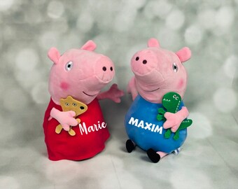 Peppa Wutz Cuddly Toy George Plush Toy with Desired Name Cuddly Toy Peppa Pig Gift Idea with Personalization Plush Toy