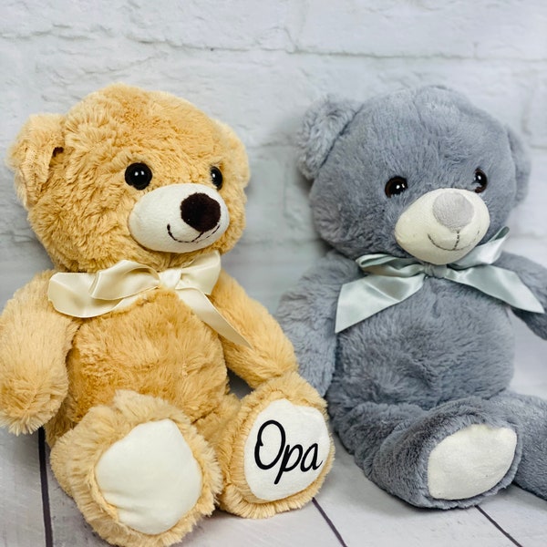 Teddybären personalisiert - Wunschname - Plüschtier - Kuscheltier mit Namen - Teddy personalisiert Geschenkidee Geburt , Geburtstag Teddy