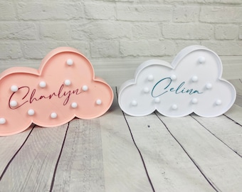 LED Cloud - Night Light Children's Room - Personalized Gift Idea - Night Lamp Children with Desired Name - Children's Room Decoration