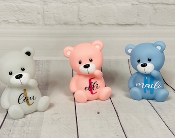 LED bear with name, night light, night light children, birthday gift, personalized, gift idea, LED night light desired name